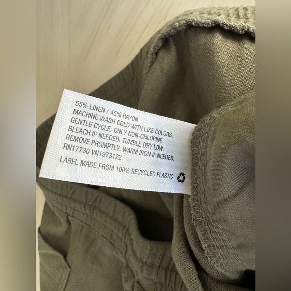 Universal Thread Olive Green Linen-Blend Shorts – Size Medium - Picture 9 of 11